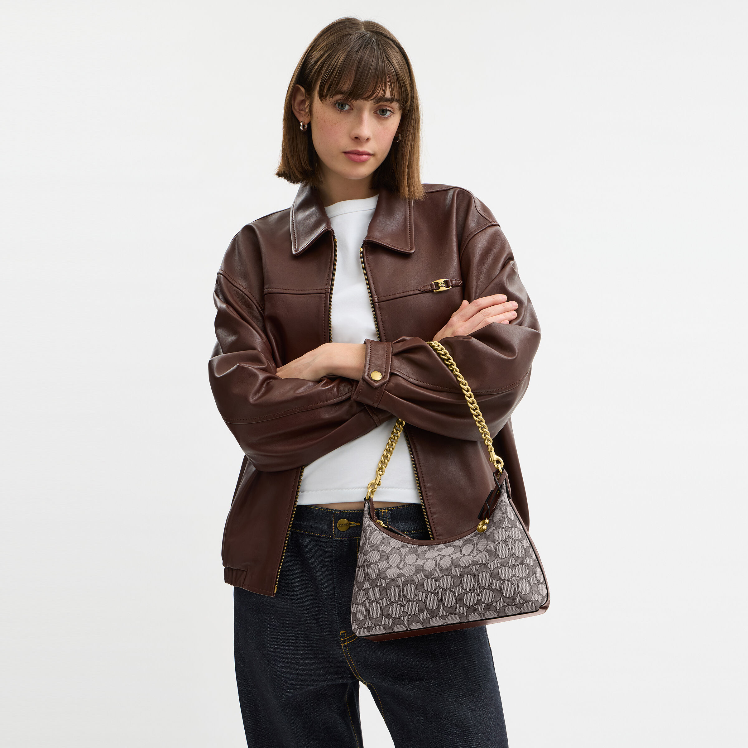 Buy COACH Juliet Shoulder Bag 25 In Signature Jacquard Dbrown