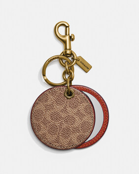 Mirror Bag Charm In Signature Canvas