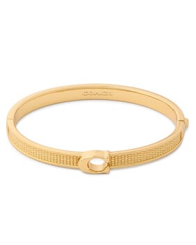 Textured C Hinged Bangle