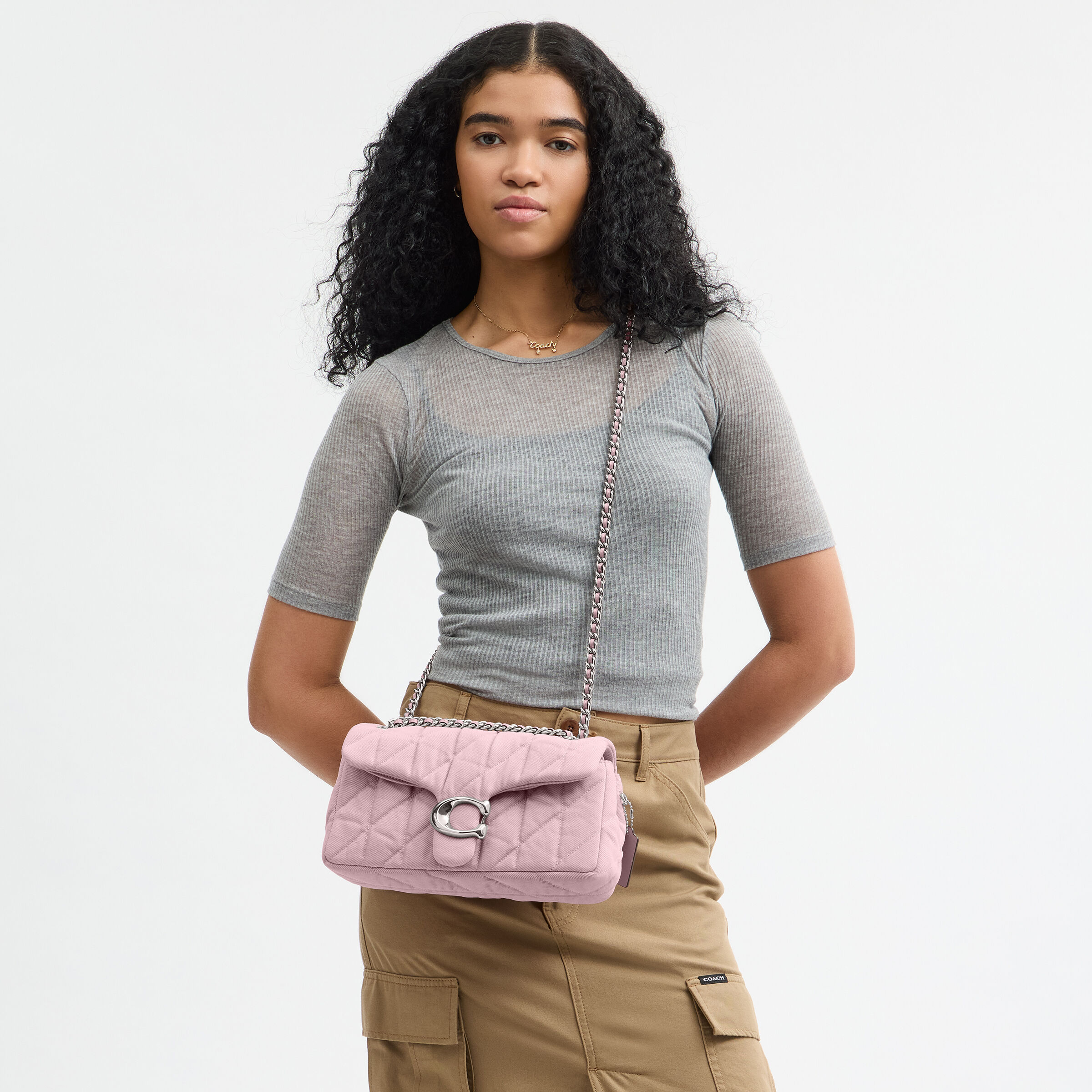 Buy COACH Tabby Shoulder Bag 26 With Quilting Pink Online in UAE