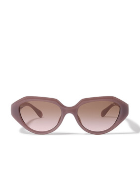 Irreg Frame Sculpted C Logo Temple Sunglasses