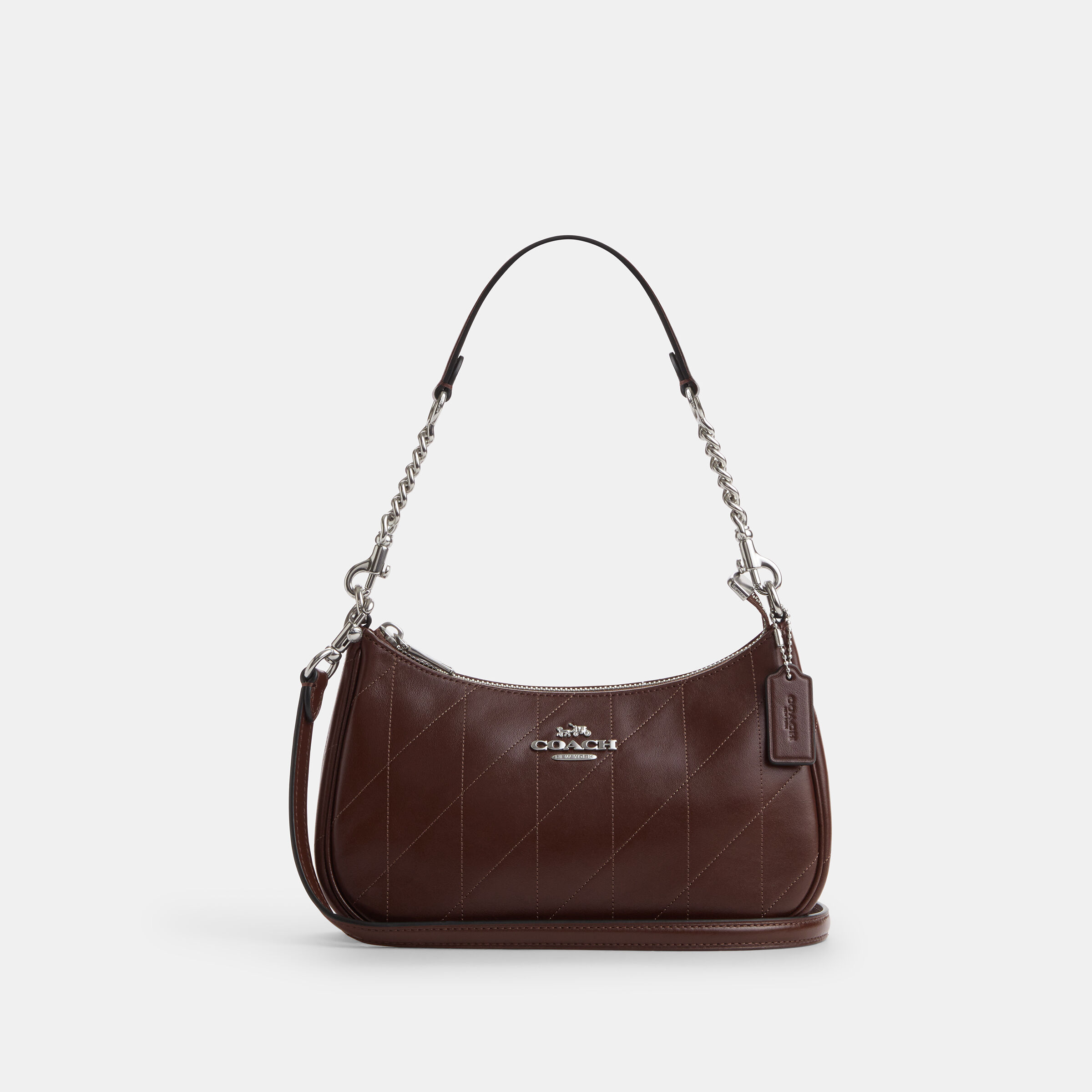 Buy COACH Teri Shoulder Bag With Quilting DARK BROWN Online in UAE