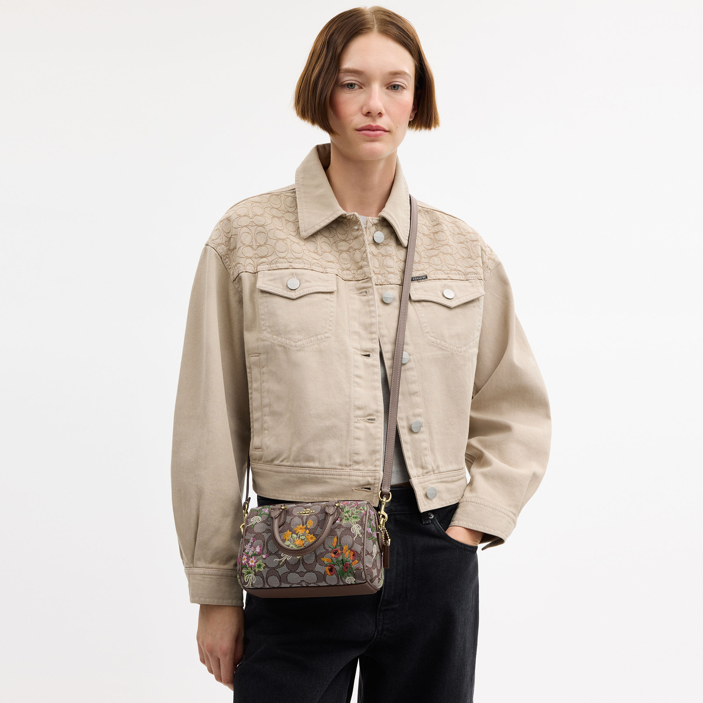 Buy COACH Mini Rowan Crossbody Bag In Signature Jacquard With