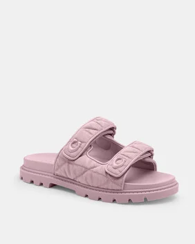Sculpted C Double Band Sandal With Quilting