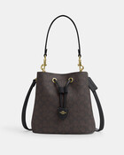 حقيبة باكيت روان قماش قنب بشعار الماركة