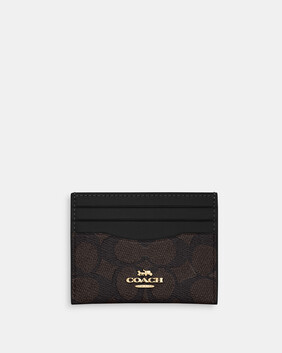 Slim Id Card Case In Signature Canvas