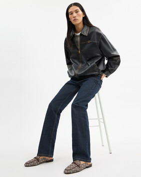 Backless Loafer In Signature Jacquard