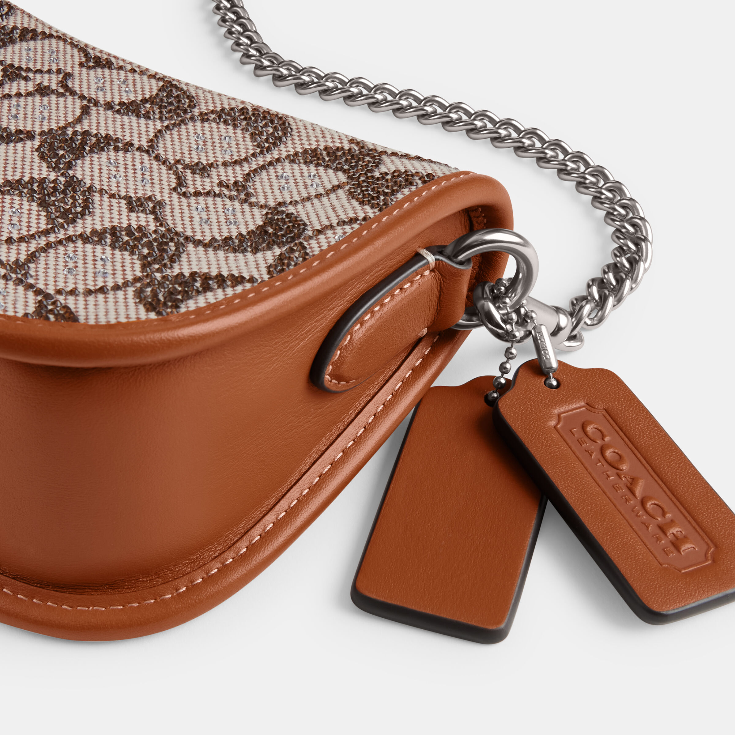 Buy COACH Swinger Bag 20 In Crystal Signature Jacquard 20 Brown