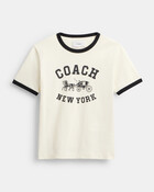 Horse And Carriage Ringer T-shirt In Organic Cotton