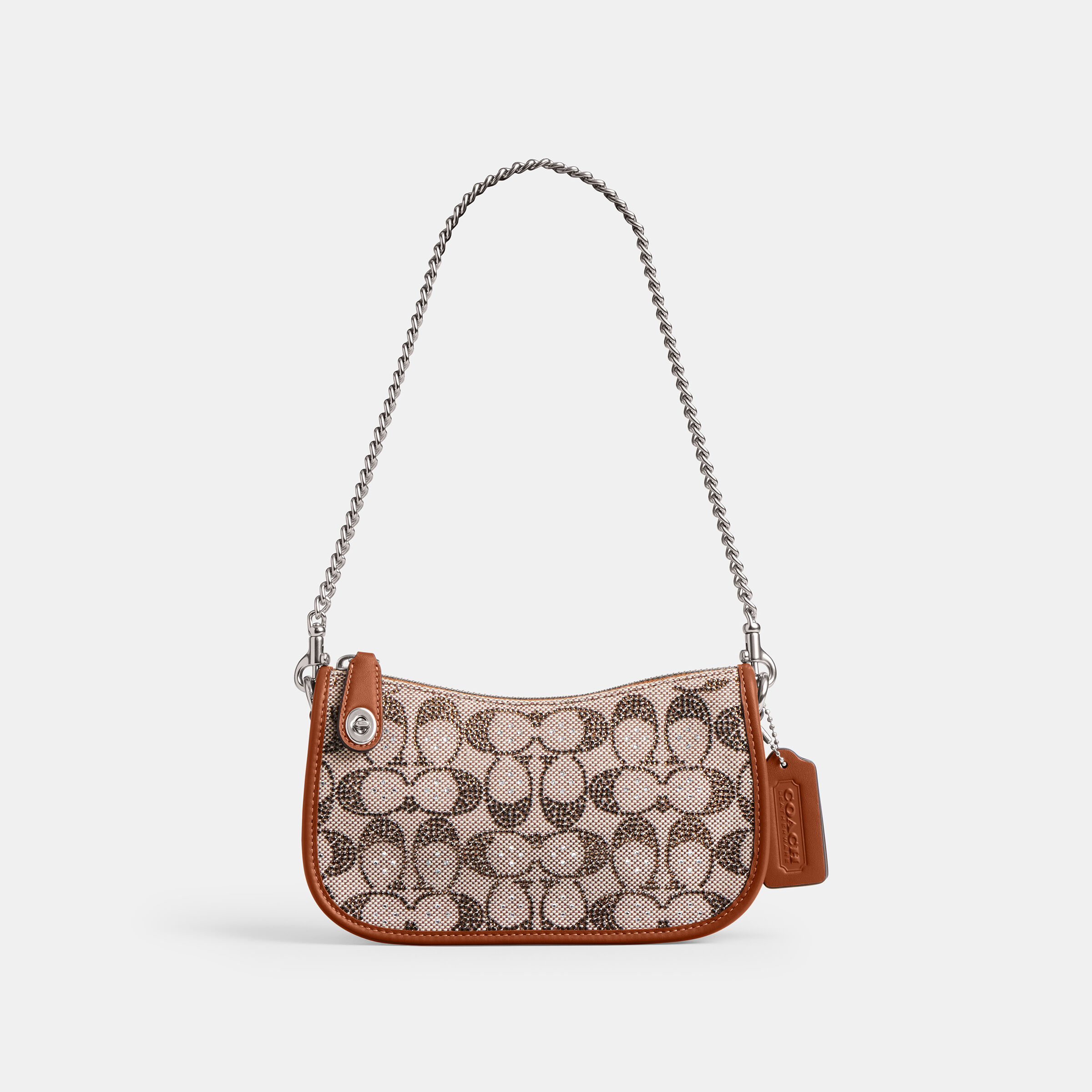 Buy COACH Swinger Bag 20 In Crystal Signature Jacquard 20 Brown