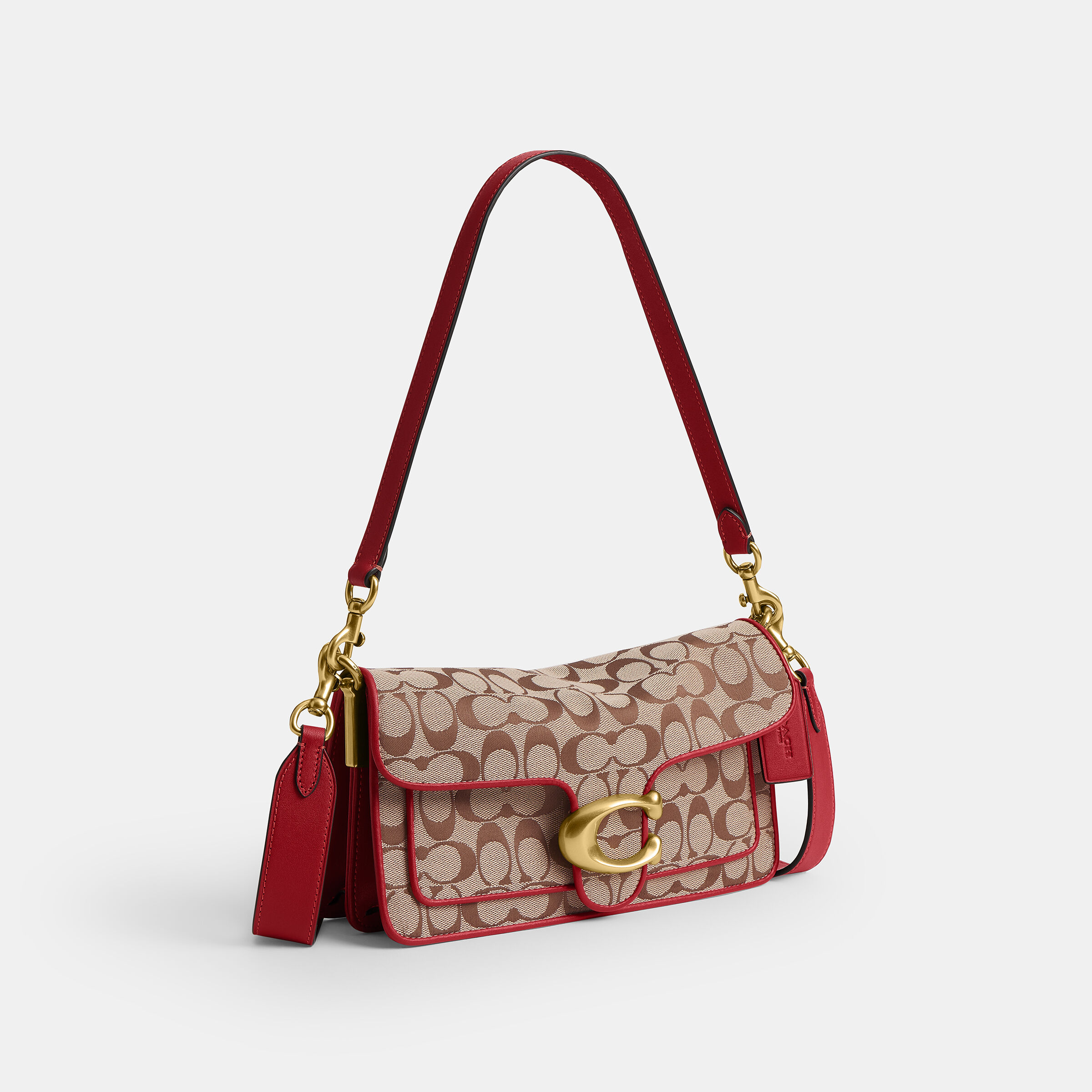 Buy COACH Soft Tabby Shoulder Bag 26 In Signature Jacquard Red