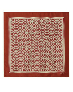 Vintage Signature Print Silk Square Scarf