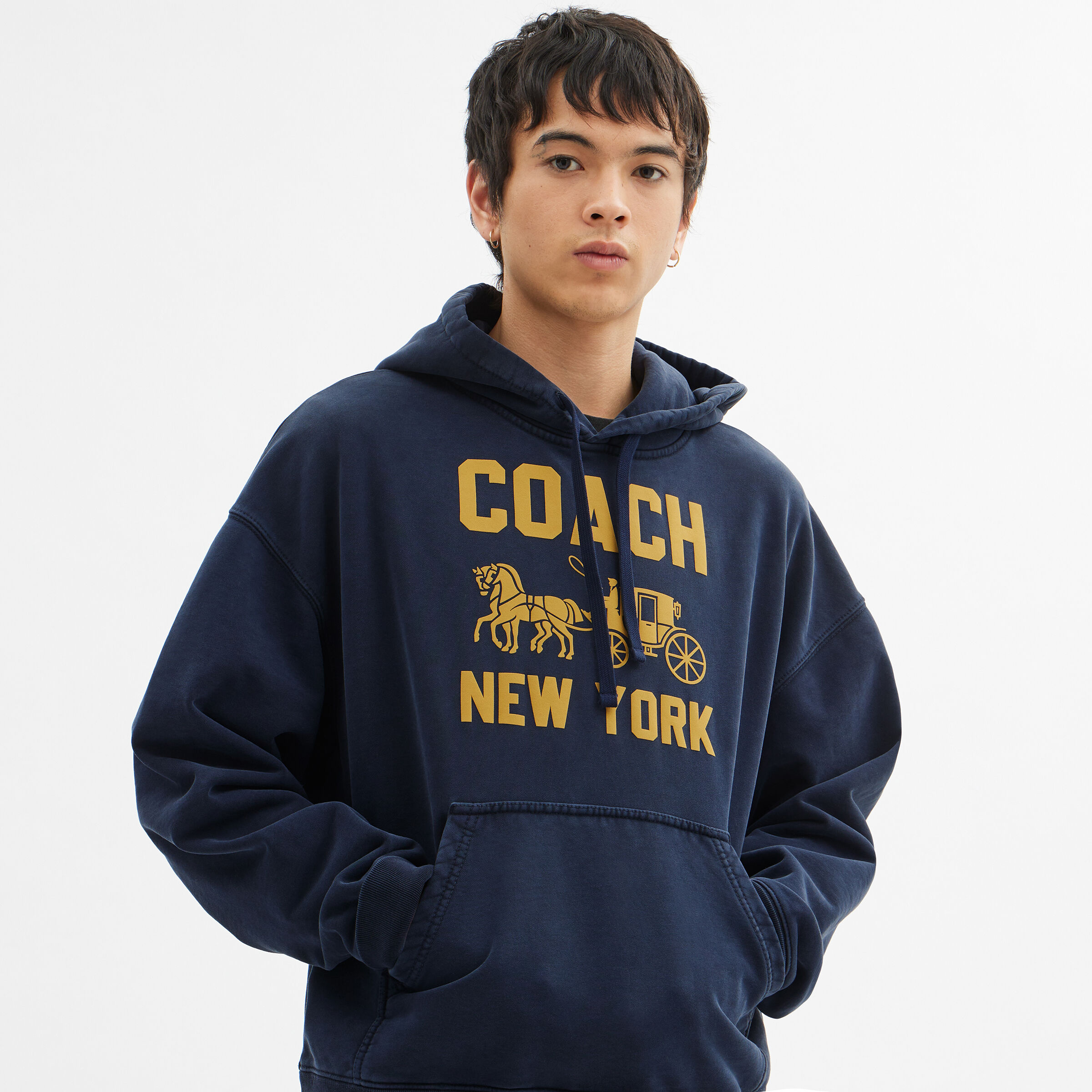 Buy COACH Horse And Carriage Hoodie Navy Online in Kuwait
