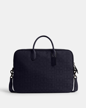 Theo Work Bag In Signature Jacquard