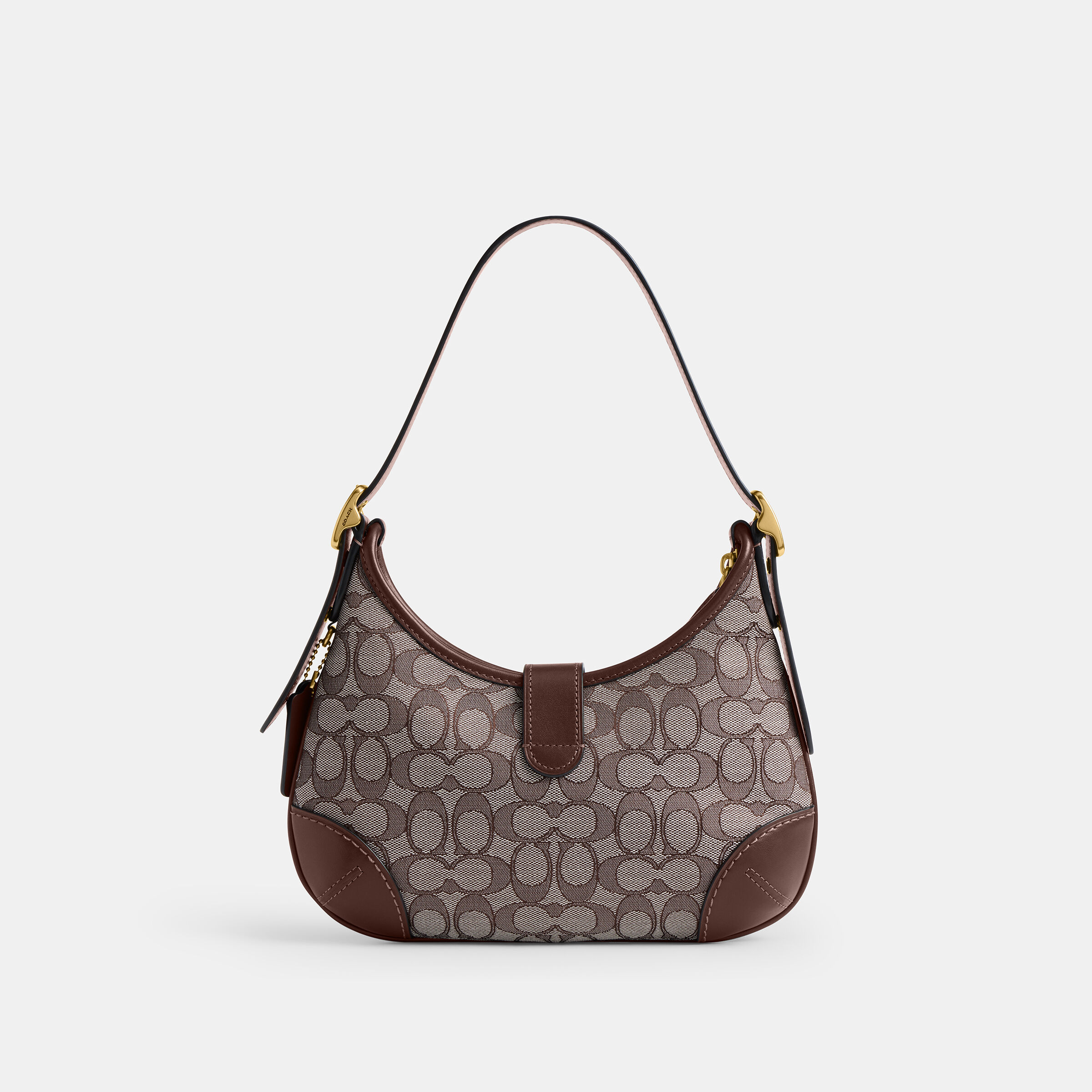 バッグ Coach Hamptons Signature hand Bag Buy COACH Hamptons Hobo Bag In Signature Jacquard DARK BROWN