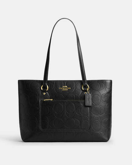 Buy COACH Station Tote Bag In Signature Leather Black Online in UAE