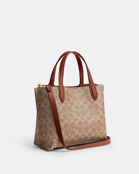 Buy COACH Willow Tote Bag 24 In Signature Canvas Light/Pastel