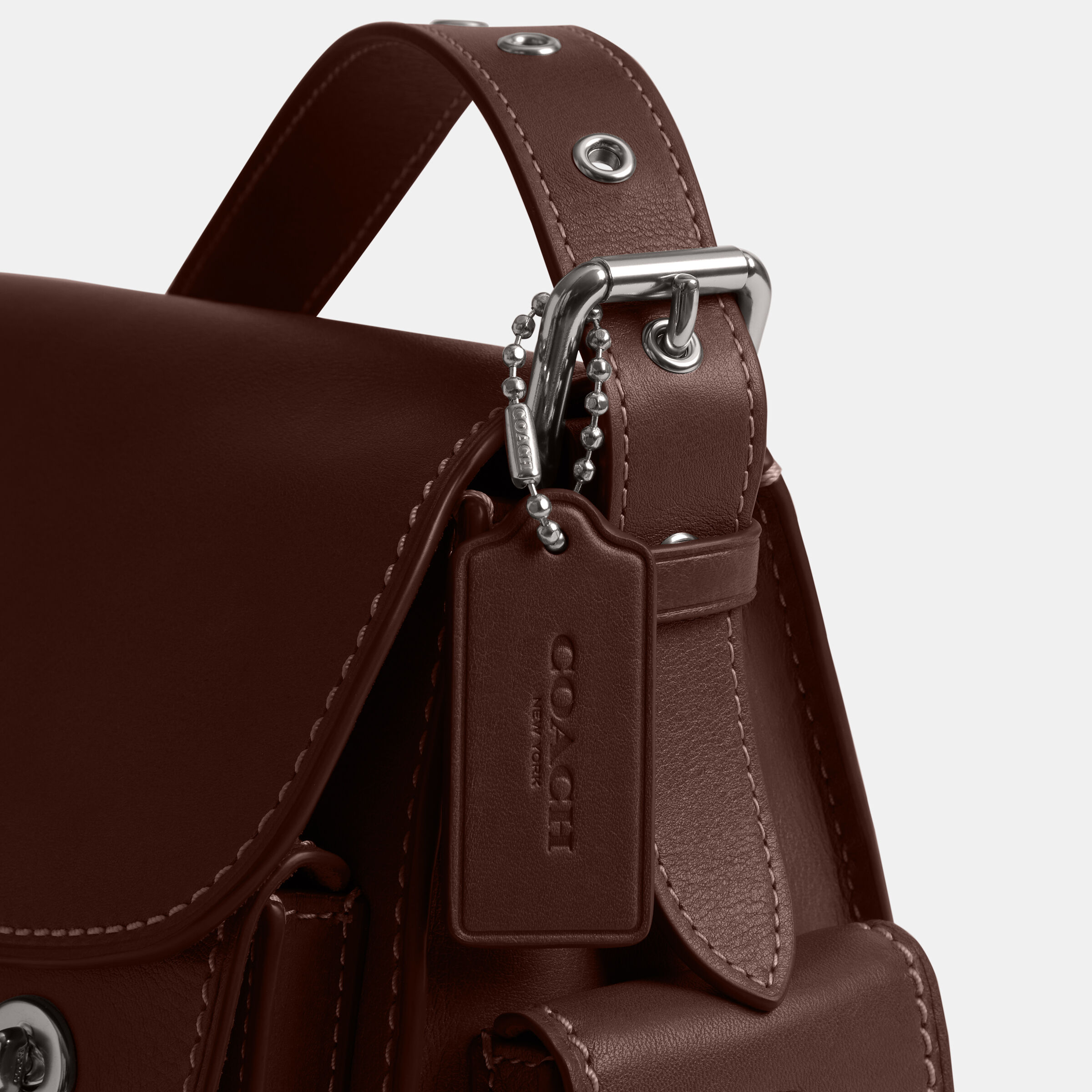 Buy COACH Cargo Turnlock Soft Tabby 26 DARK BROWN Online in Kuwait