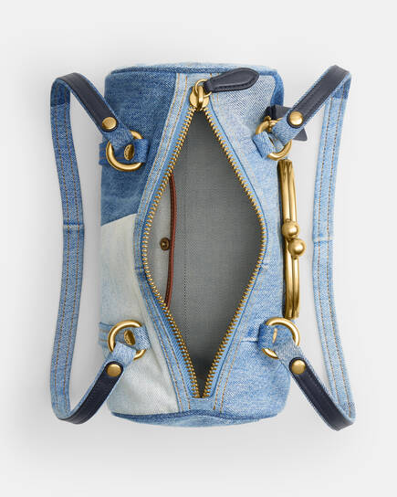 Buy COACH The Coach Originals Upcycled Denim Kisslock Barrel Bag 