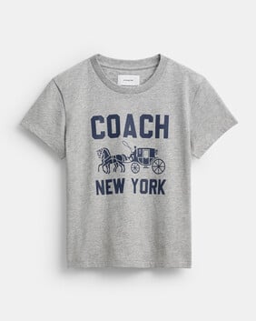Horse And Carriage T-shirt In Organic Cotton