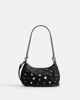 حقيبة كروس بودي تيري صغيرة بحلي مفرغة