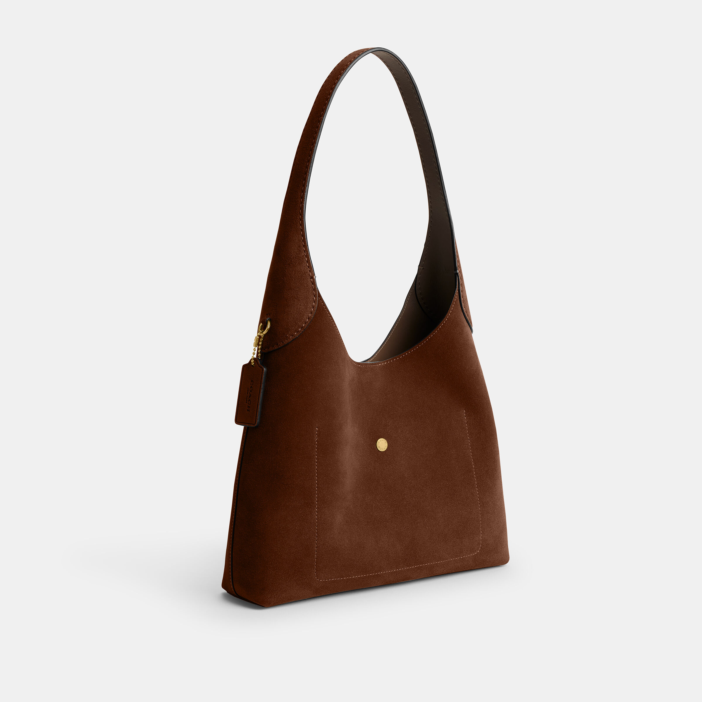 Buy COACH Suede Brooklyn Shoulder Bag 28 Brown Online in UAE