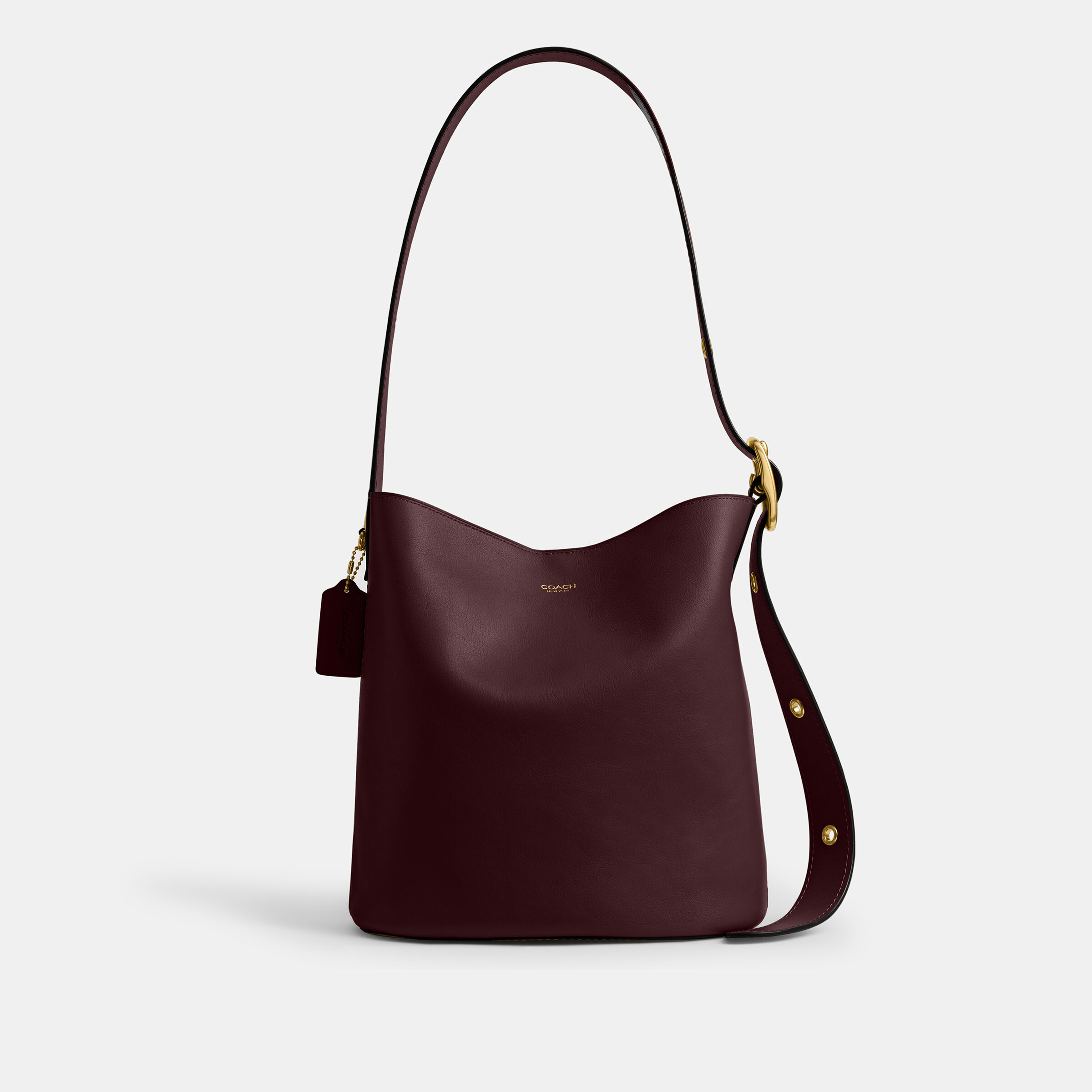 Buy COACH Bleecker Bucket Bag BURGUNDY Online in Kuwait