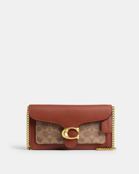 Tabby Chain Clutch In Signature Canvas