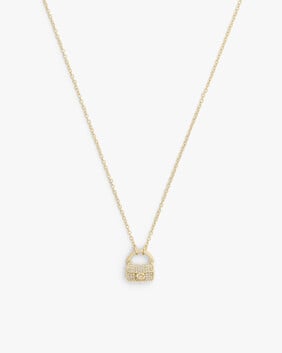 Iconic Charms Pav Handbag Pendant Necklace