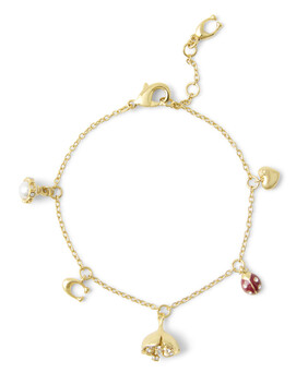 Signature Floral Mini Charm Bracelet