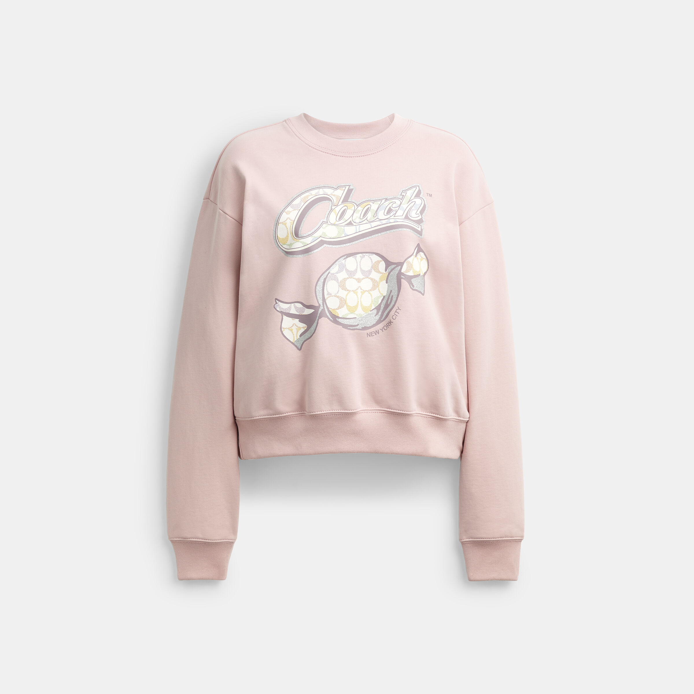 Buy COACH Coach Candy Crewneck Sweatshirt Pink Online in UAE