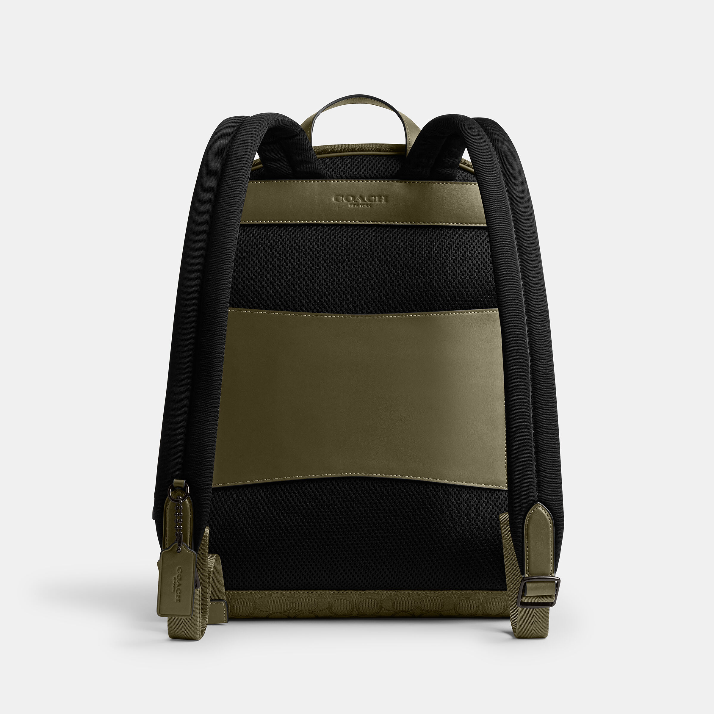 Buy COACH Theo Backpack In Signature Jacquard 27 Green Online in