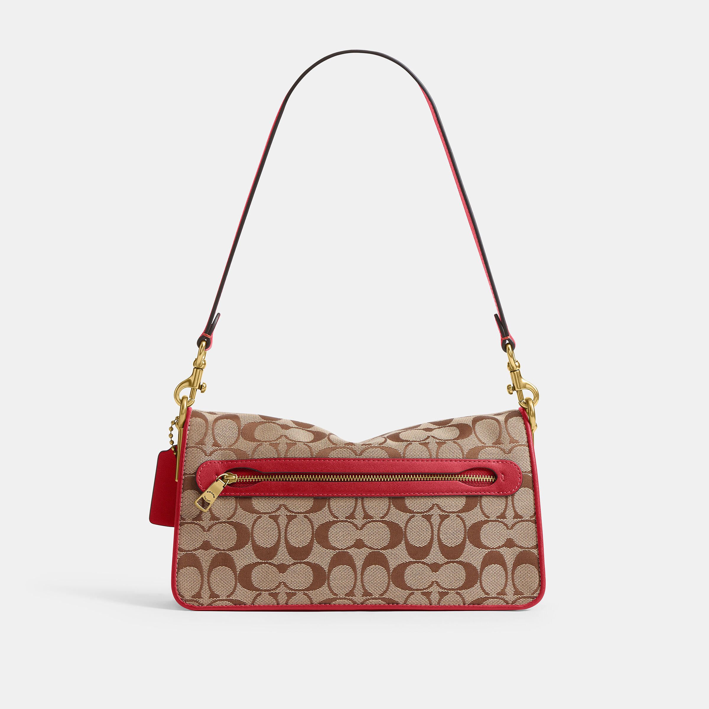 Buy COACH Soft Tabby Shoulder Bag 26 In Signature Jacquard Red