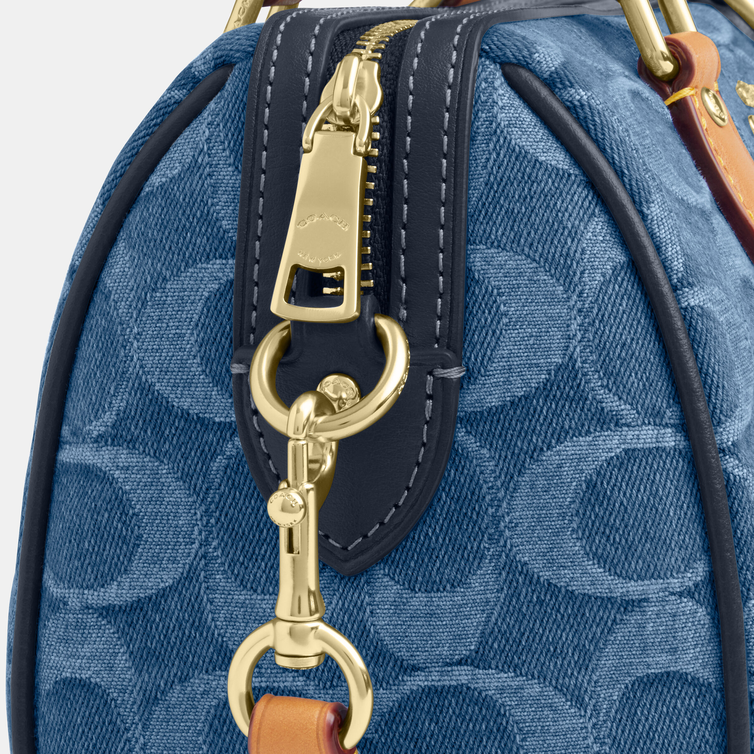 Buy COACH Mini Rowan Crossbody Bag In Signature Denim Blue Online