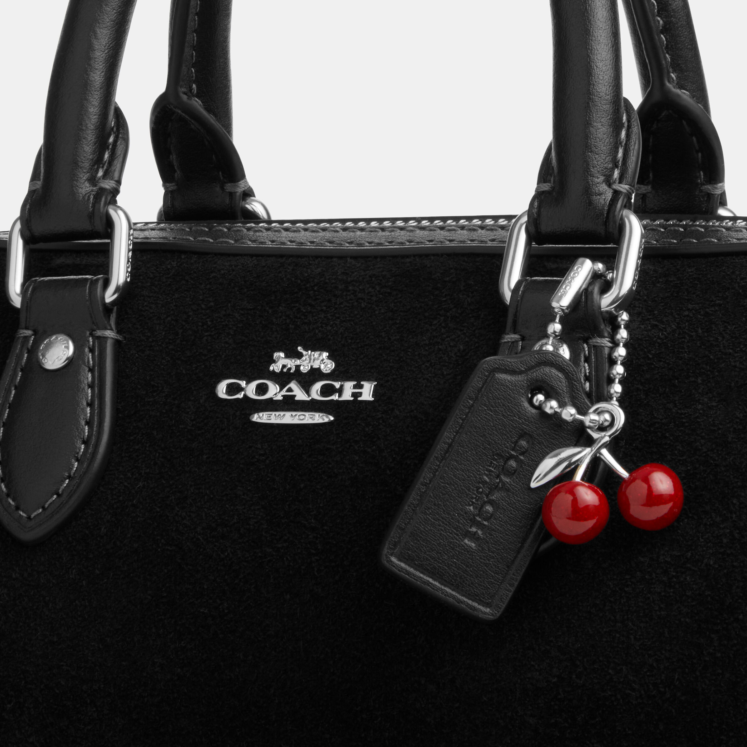 Buy COACH Mini Rowan Crossbody Bag With Cherry Charm Black Online