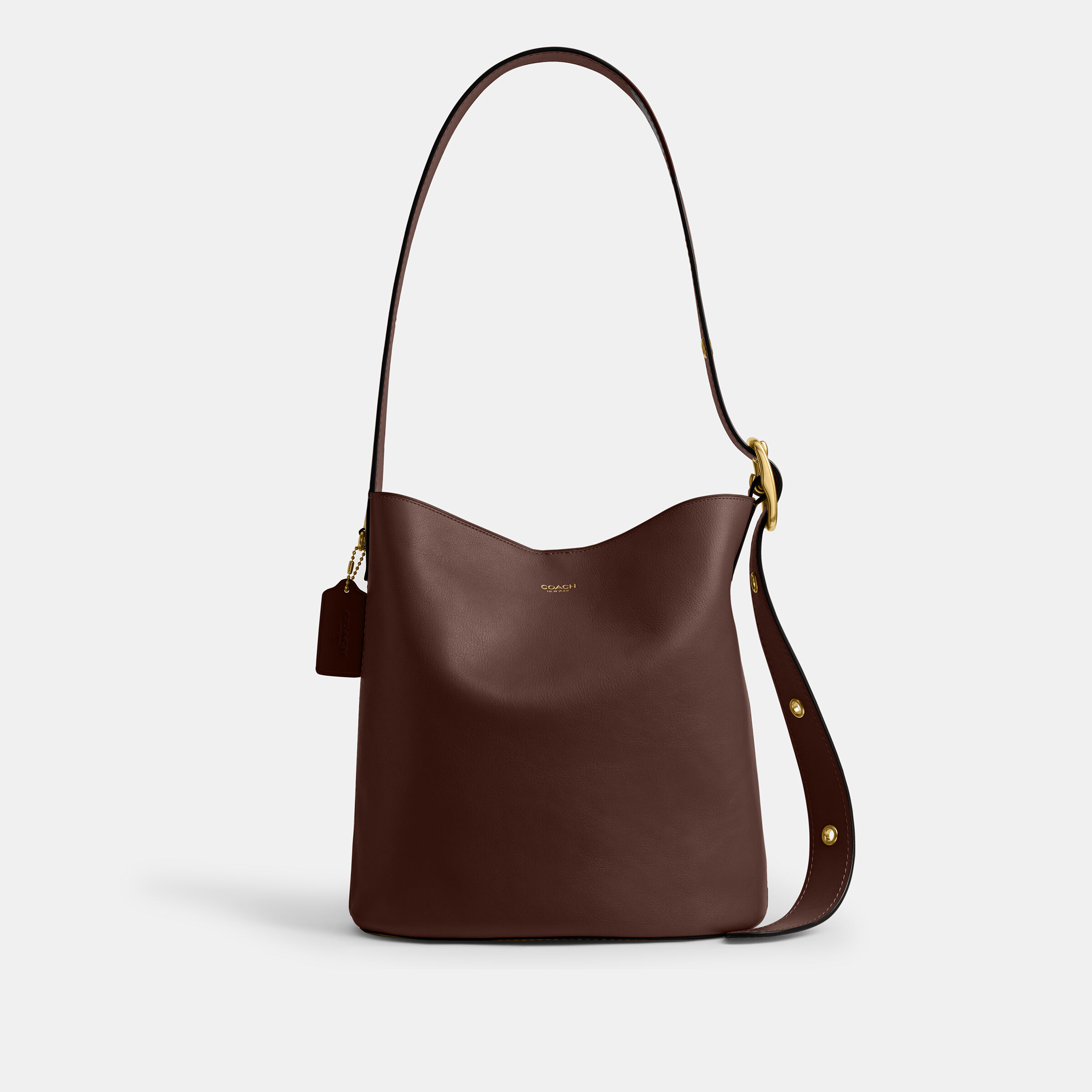 バッグ COACH Bleecker Leather Commuter Buy COACH Bleecker Bucket Bag DARK BROWN Online in UAE