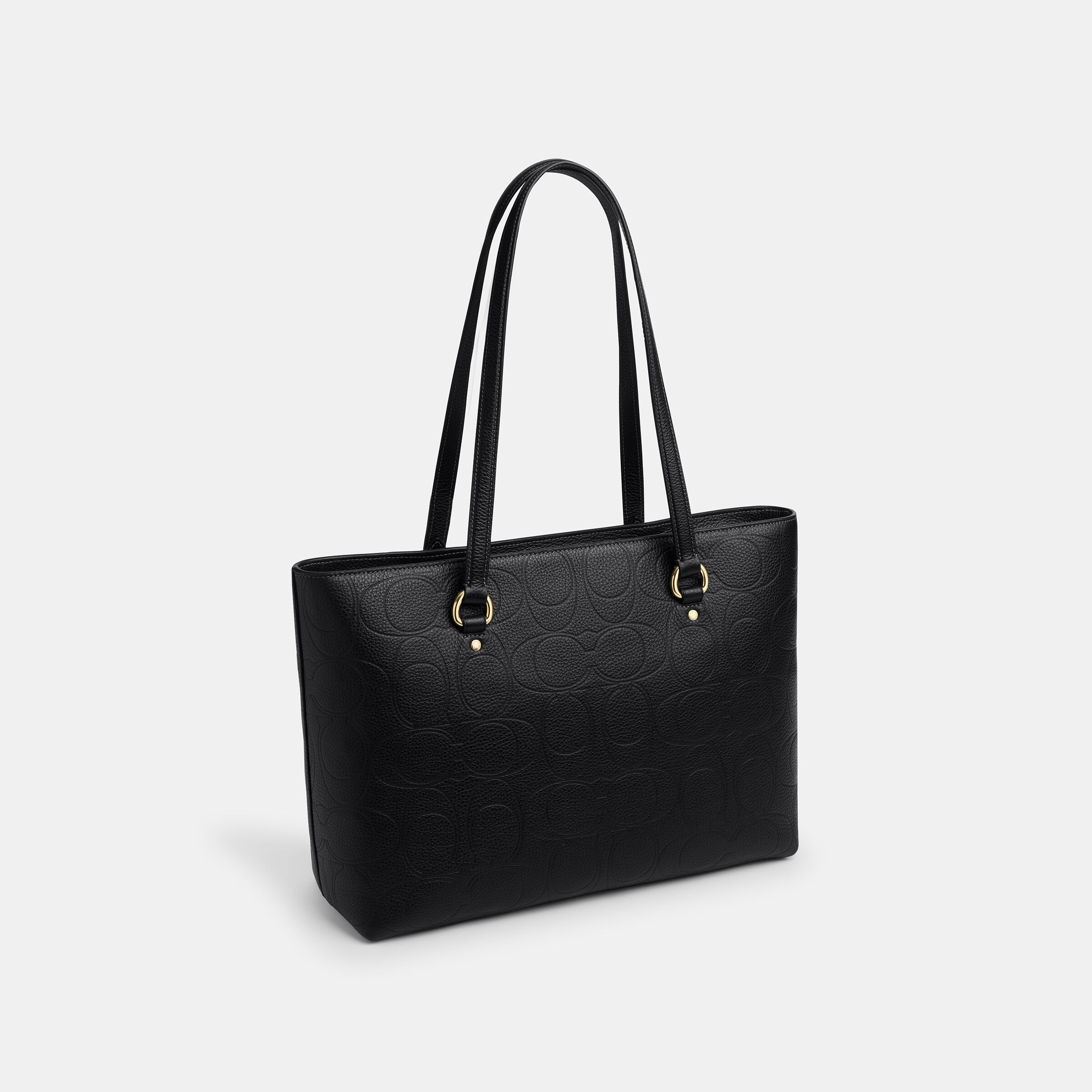 Buy COACH Station Tote Bag In Signature Leather Black Online in UAE