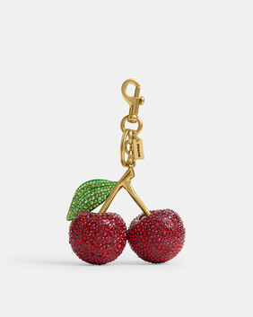 Large Crystal Cherry Bag Charm