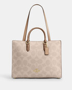 Maggie Tote Bag In Blocked Signature Canvas