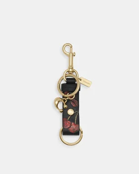 Trigger Snap Bag Charm With Cherry Print