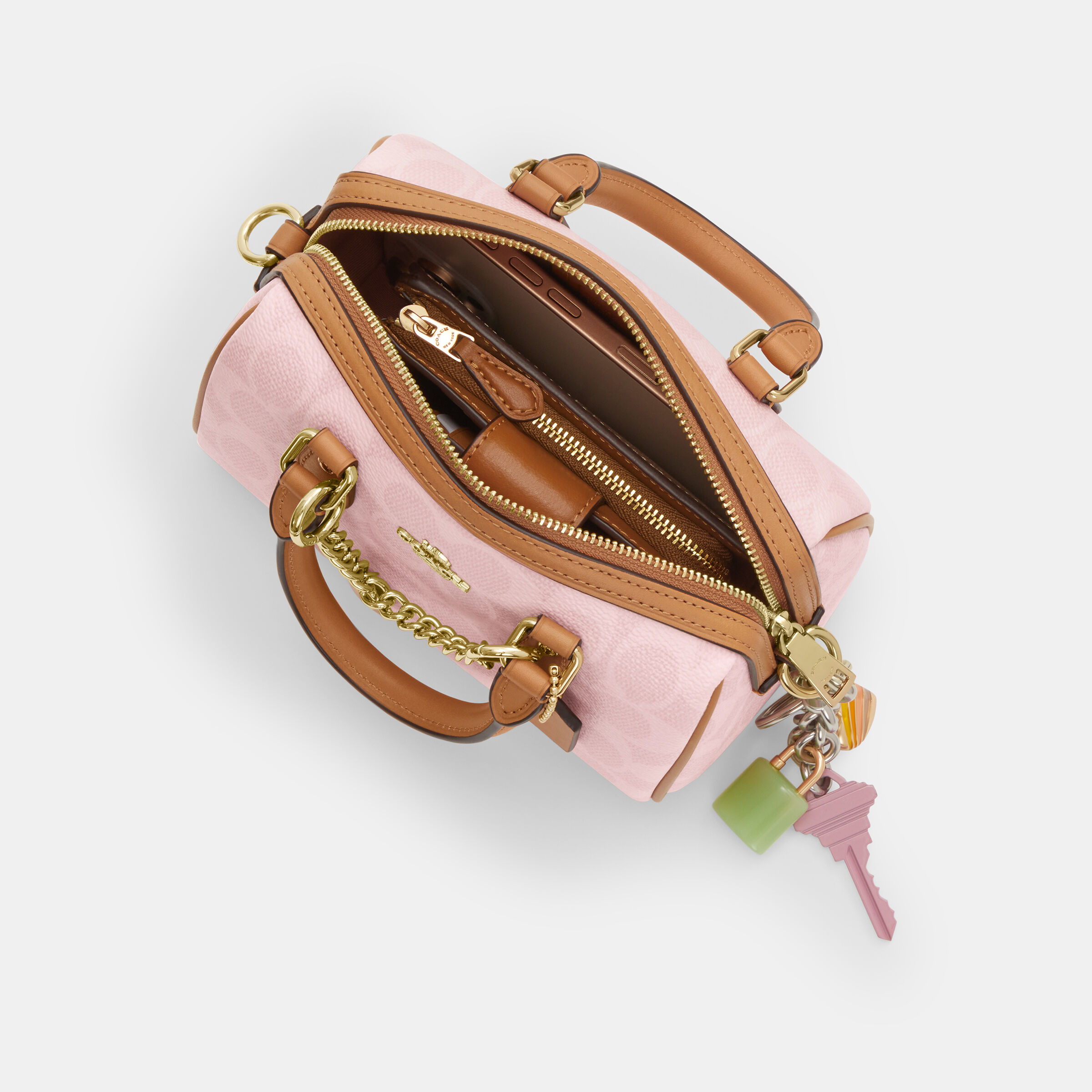 Buy COACH Mini Rowan Crossbody Bag In Signature Canvas With Charms