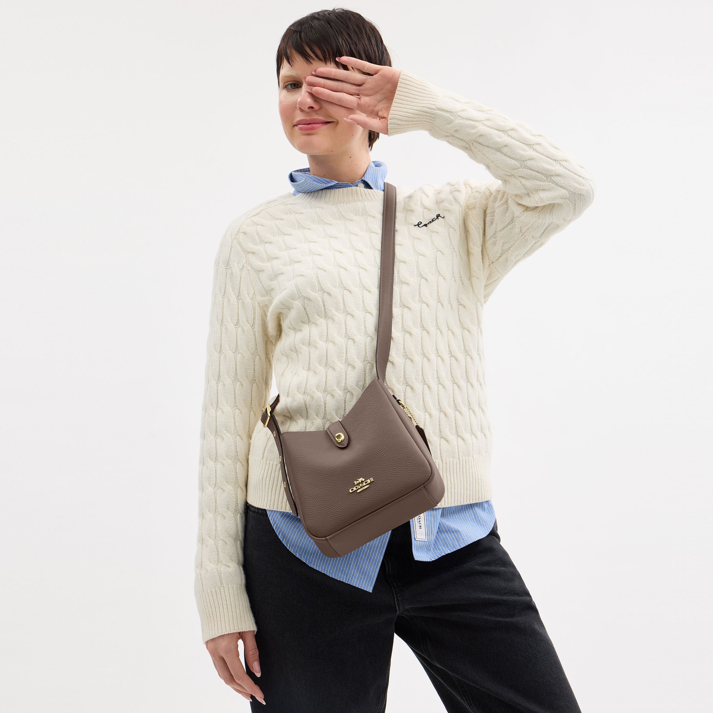 Buy COACH Hadley Mini Crossbody Bag Brown Online in UAE
