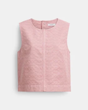 Signature Denim Sleeveless Top