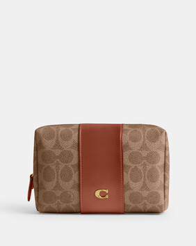 Essential Cosmetic Pouch In Signature Canvas
