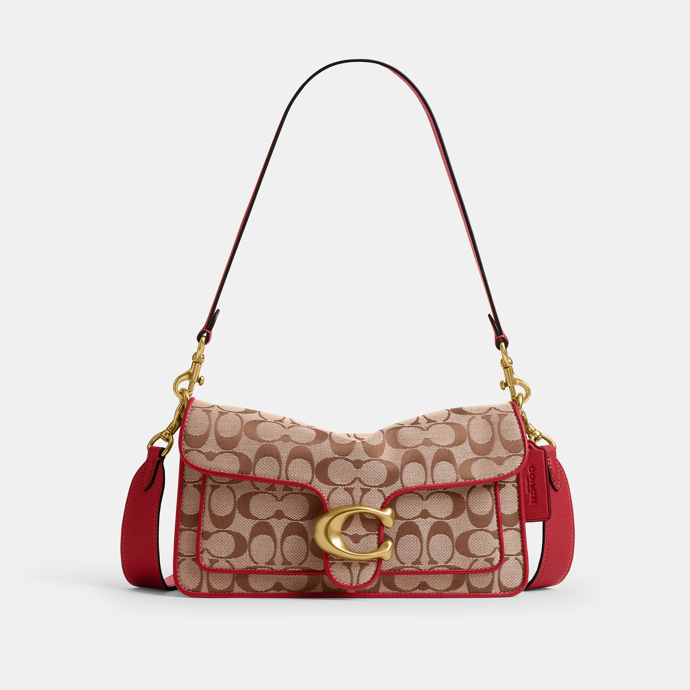 Buy COACH Soft Tabby Shoulder Bag 26 In Signature Jacquard Red