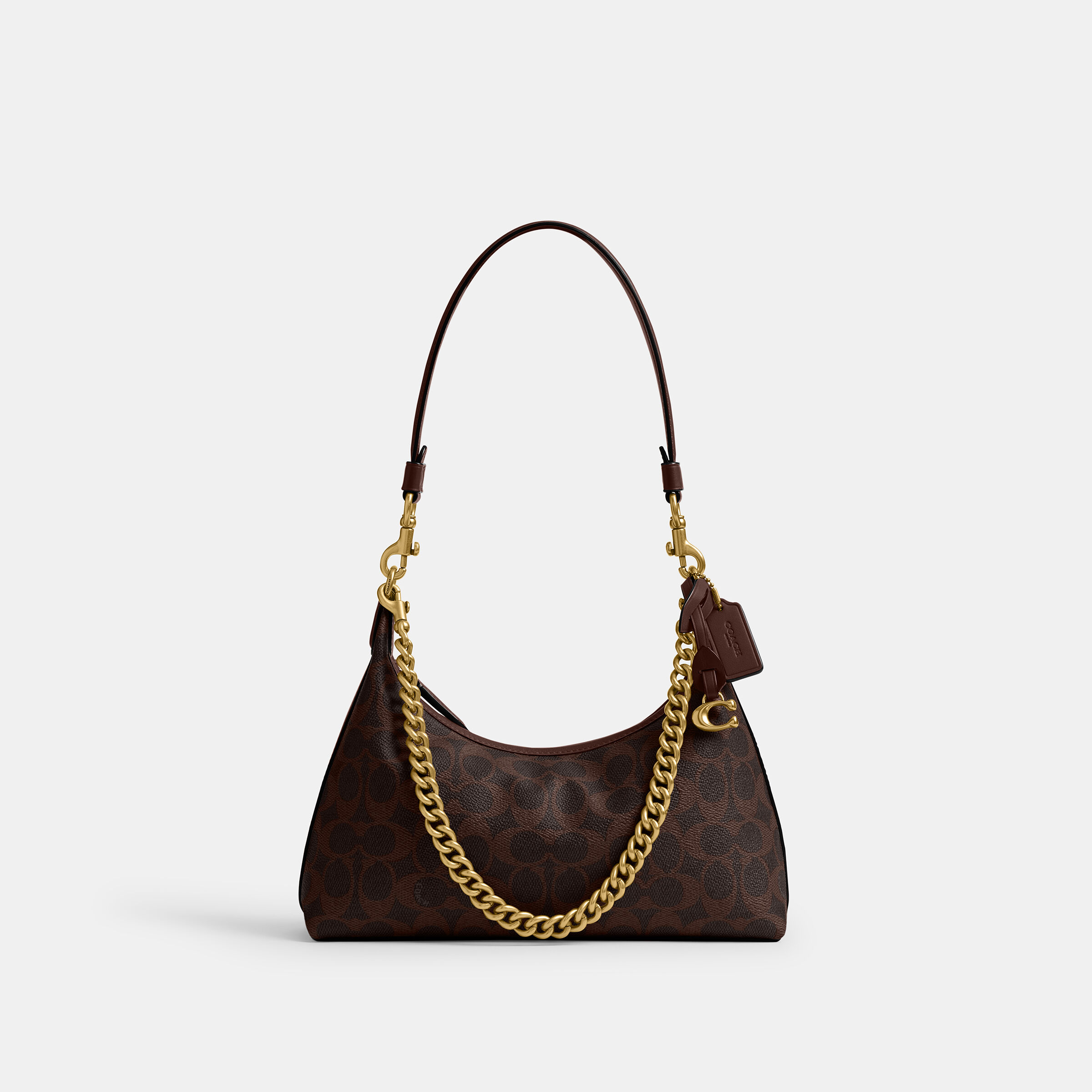 Buy COACH Juliet Shoulder Bag 25 In Signature Canvas DARK BROWN