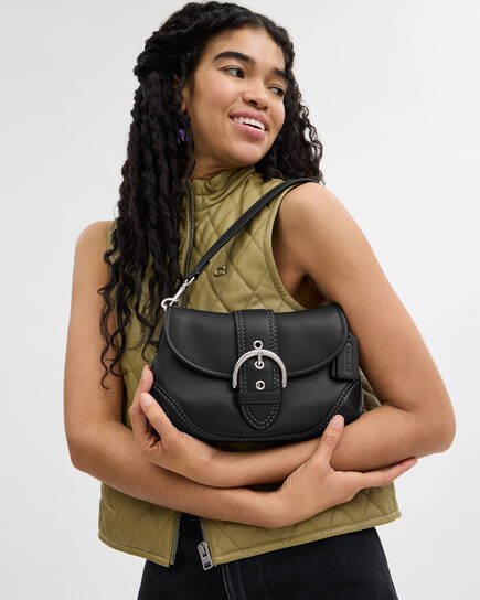 coach soho Leather shoulder bag black【公式ショッピングサイト 