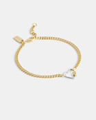 Carabiner Heart Mixed Metal Bracelet