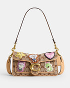 Brain Dead Soft Tabby Shoulder Bag 26 In Signature Jacquard With Patches