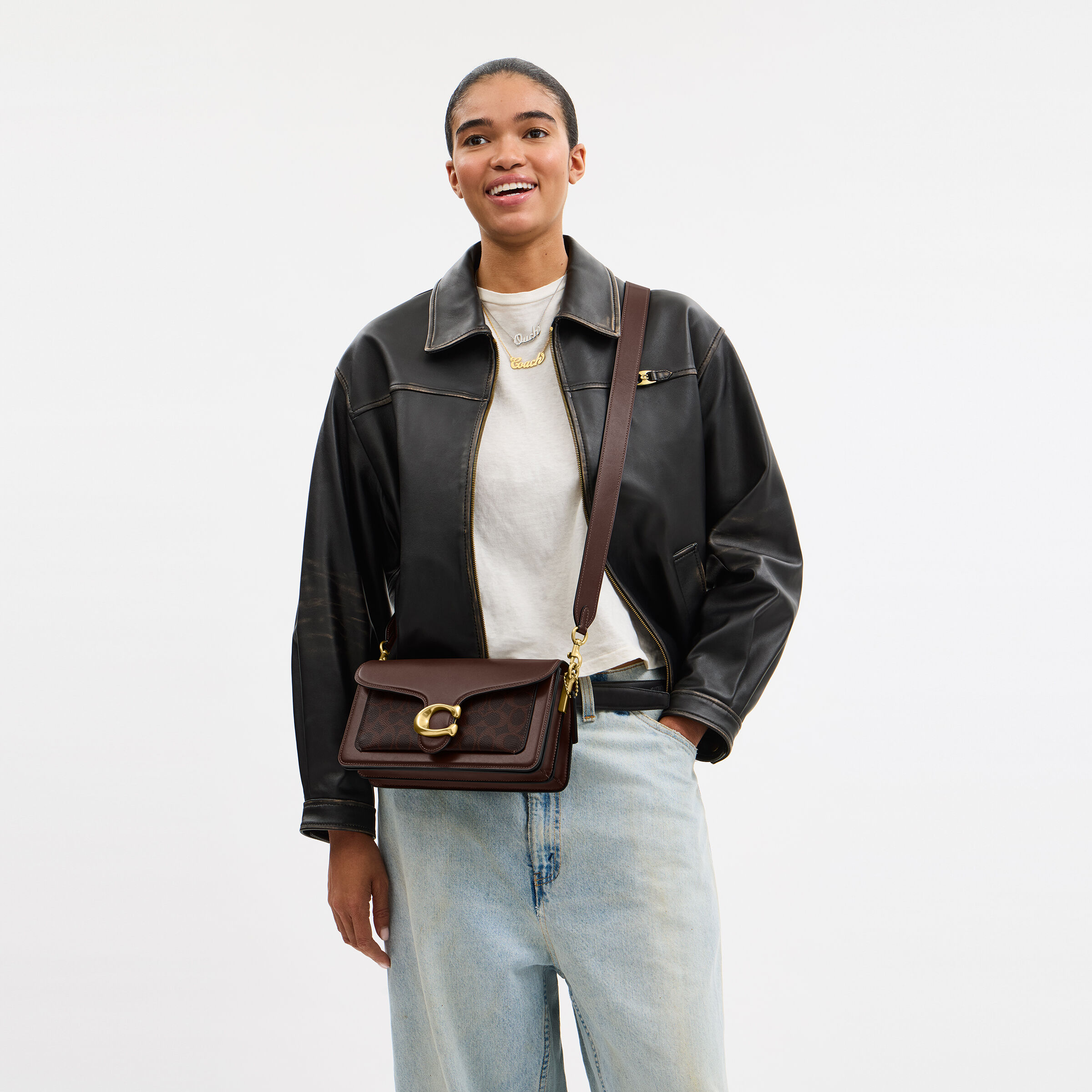 Buy COACH Tabby Shoulder Bag 26 In Signature Canvas DARK BROWN